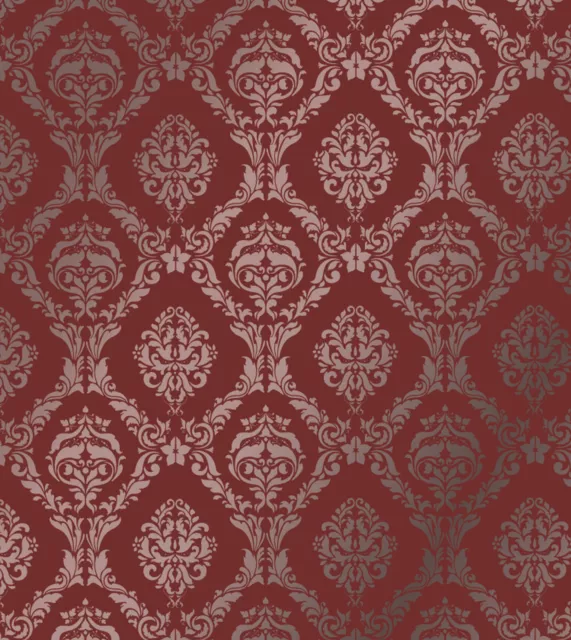 LARGE WALL DAMASK STENCIL PATTERN FAUX MURAL DECOR #1007 (Choose Custom Size)