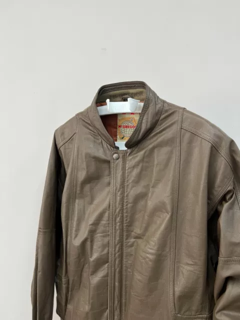 Vintage McGregor Leather Jacket Bomber Men's Size XL