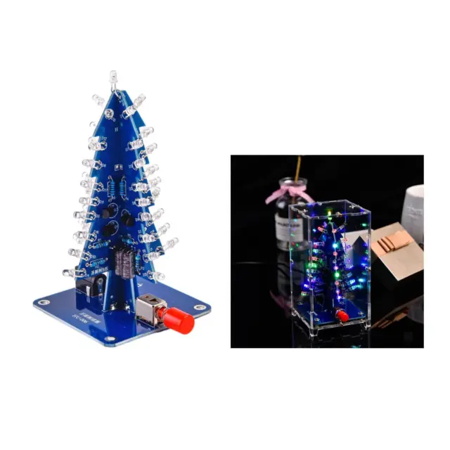 Kits de bricolage d'arbre de Noël 3D, Clignotant Assemblez Electronics Funny