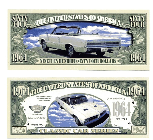 PONTIAC 1964 GTO - BILLET MILLION DOLLARS US ! Collection Voiture Car 64 USA