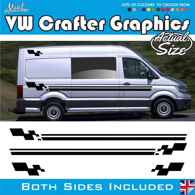 2m Camper Van Vinyl Graphics Decal Sticker Kit – Fits VW Transit, Vivaro – Unbranded, UK Made