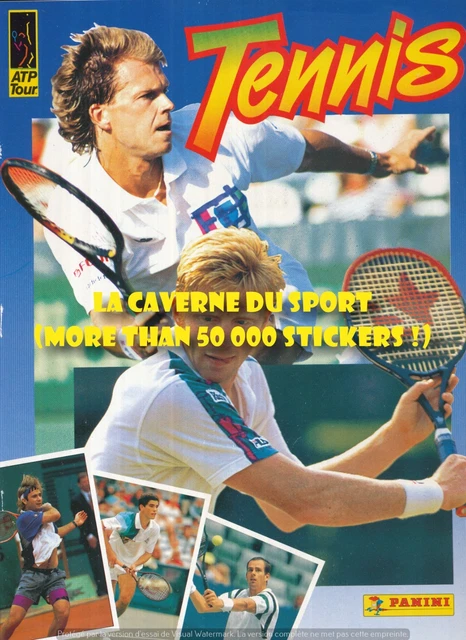 Lot 7 Stickers Panini Tennis Atp Tour 1992 Rookie Stefan Edberg Suede