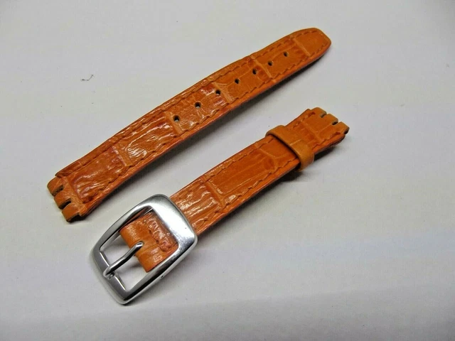 Dcasmo group Bracelet de Montre en Cuir de Crocodile Véritable pour Homme Marron Foncé 20 mm New Old Stock 1970 - Strap d'Horlogerie Antique Traditionnel Vintage Original