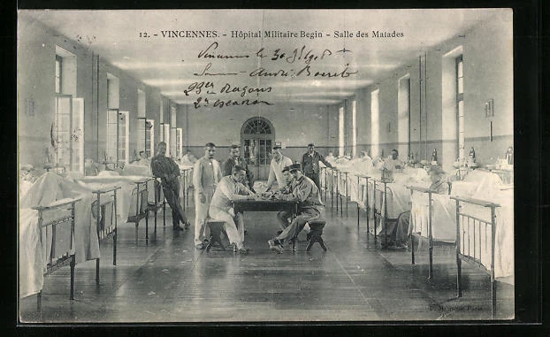 CPA Vincennes, Begin Military Hospital, Salle des Sick 1908