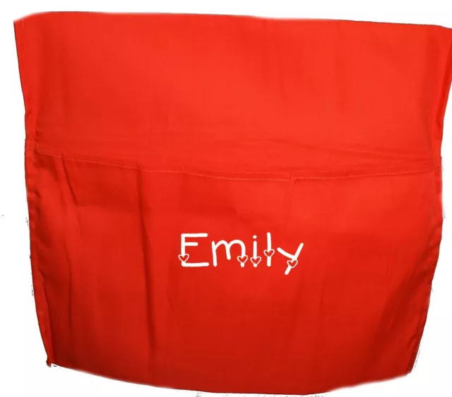 Kids School Chair Bag / Book Bag | Personalised | Girls Maroon | 1st name FREE 3