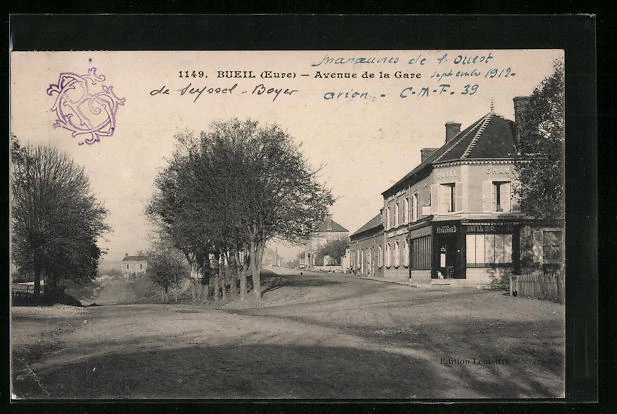 CPA Bueil, Avenue de la Gare