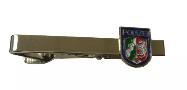 Krawattenklammer Polizei NRW - Wappen blau