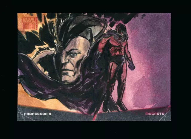 2020-21 Marvel Annual Battle Sketch Booklet Professor X Magneto Kursat Cetiner