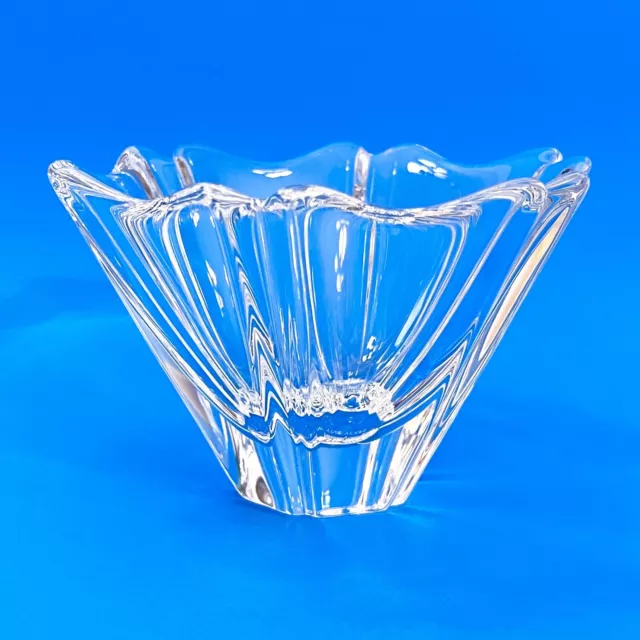 Neiman Marcus Orrefors Crystal Onion Bowl Vase Signed Candle Holders Etched