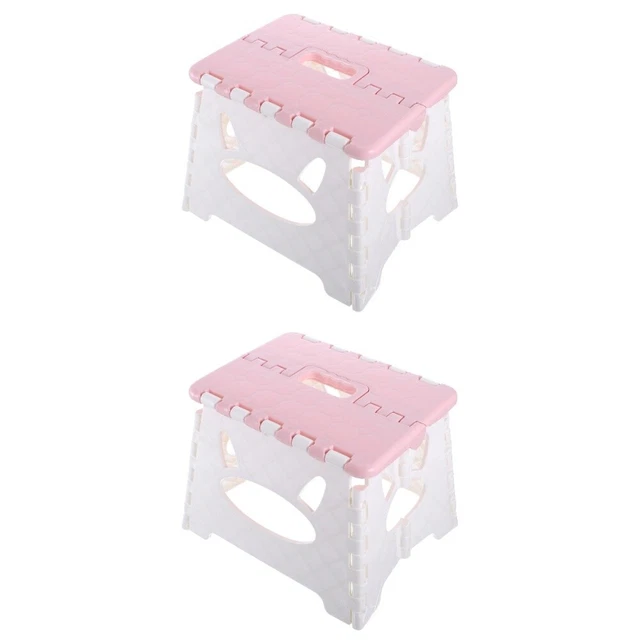 2 Pcs Plastic Folding Chairs Child Step Stools for Adults Fishing