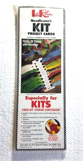 Kit de agujas tarjetas de proyecto extremos hilo confusión reutilizable resistente Dal-Craft
