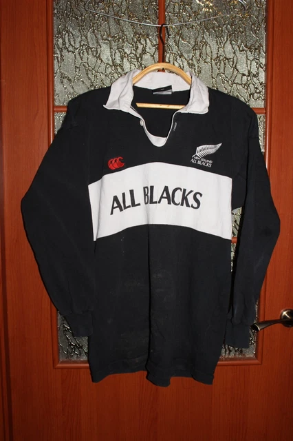 New Zealand Rugby Union Maglietta Uomo Manica Corta Con Logo All Blacks - 100% Cotone, Morbida, Vestibilità Comoda, Colore Nero, Taglie S-3XL - 4