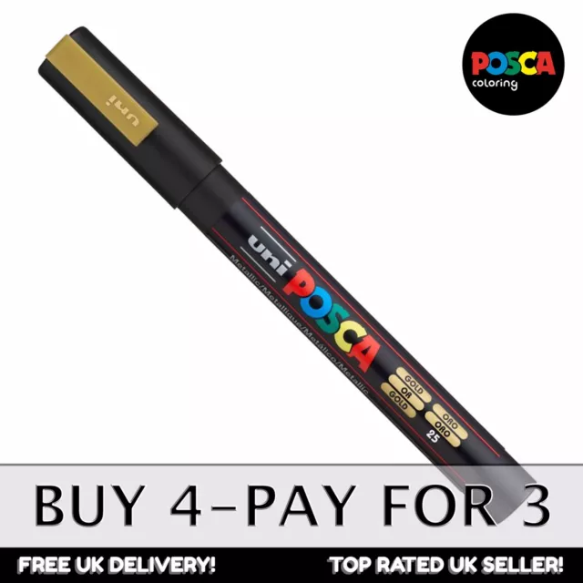 Uni Posca Paint Marker Art Pens PC-5M Medium All 49 Colours Available