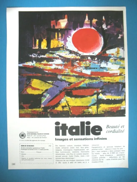 Press Advertisement Italy Beauty Tourism Vital Illustration 1971