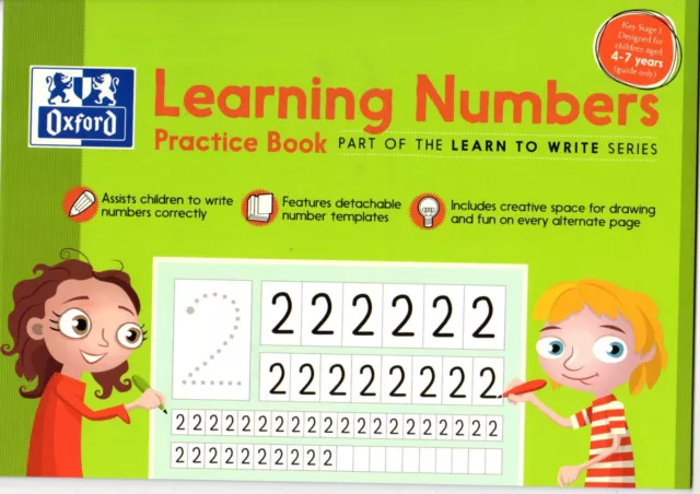 New Oxford Learning Numbers Practice Learn To Write Book For Children Key Stage1