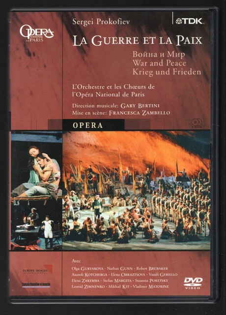 RARE 2 DVD ★ Prokofiev La Guerre et La Paix - Bertini, Zambello ★ TDK Comme Neuf