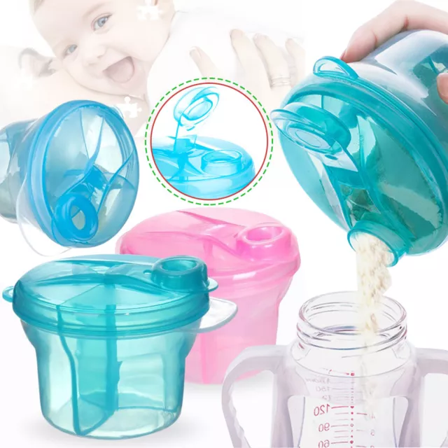 3 Doses Formula Container of Baby Avent Milk Powder Dispenser Snack Pot Storage.