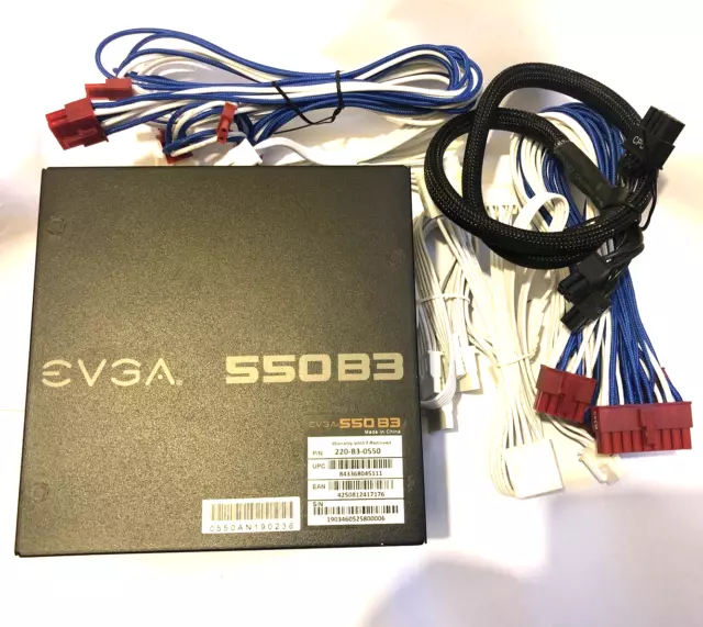 EVGA 550 B3 / 220-B3-0550 550W 80 Plus Bronze ATX Modular Power Supply
