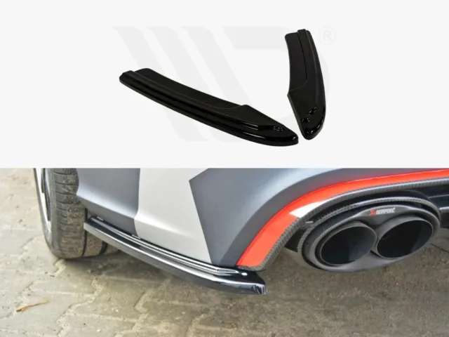 Rear Side Diffusers Maxton Design Gloss Black ABS For Audi Rs6 C7