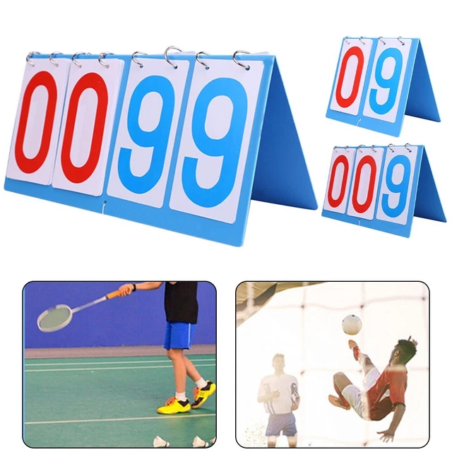 Tableau De Score Portable 2/3/4 Chiffres - Compteur De Points Pour Basketball, Tennis De Table, Sports - Plastique+Métal