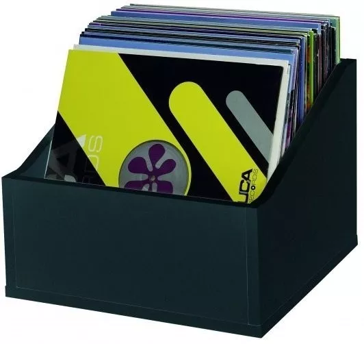 Glorious Record Box Advanced 110 LP Vinyl Record Storage Black DJ Deck Studio