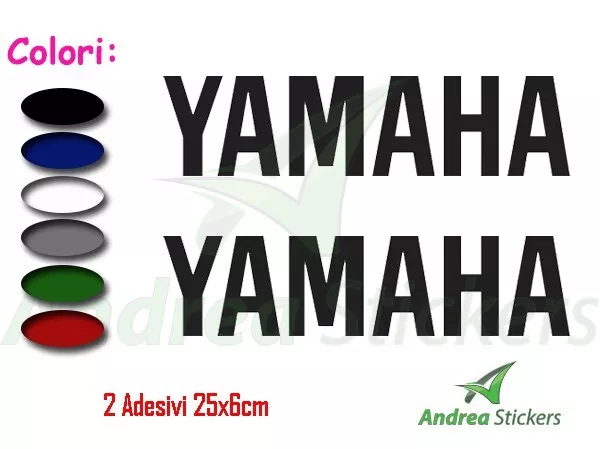 2 Adesivi YAMAHA 25x6cm - vinile adesivo stickers motocicletta scooter moto