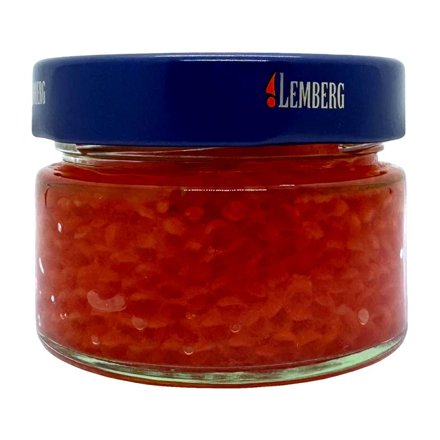 100G FORELLEN KAVIAR Aquakultur Lachs Forelle Rogen Dänemark Lemberg ...