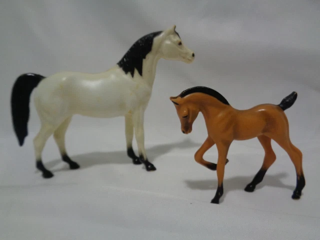 Hartland Small Grey Arabian Mare and Buckskin Arab Horse Foal