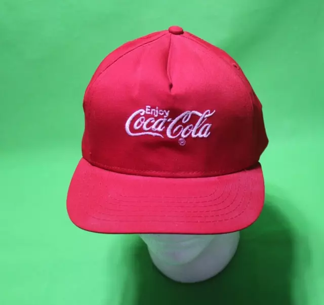 Vintage Coca Cola Hat 80's 90’s Snapback Cap Red One Size