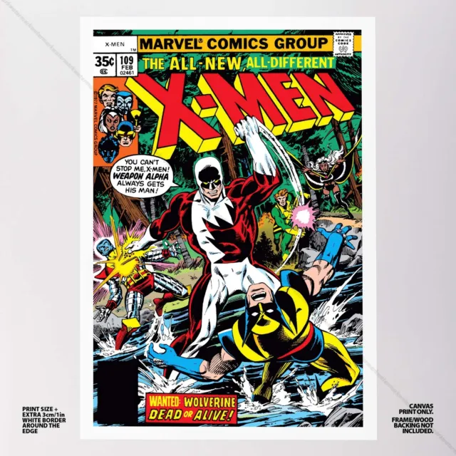Uncanny X-Men Poster Canvas Vol 1 #109 Xmen Marvel Comic Book Art Print 2