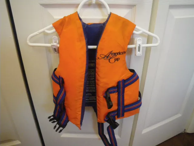 America's Cup Child Small Life Jacket Style 50 Buoyant Boating Vest Model 900B