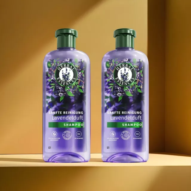 Herbal Essences Sanfte Reinigung Shampoo Lavendelduft gegen sprödes Haar 2x350ml