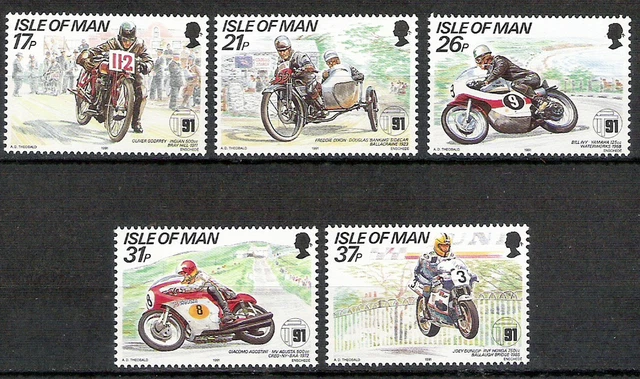 ÎLE DE MAN #2 série 502/506 Motos N**, VF MNH bonne côte