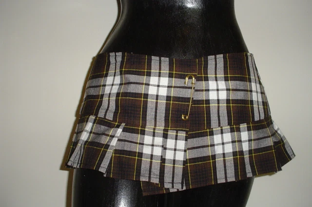 SCHOOL GIRL SKIRTS (2 Pack) STRIPPER POLE DANCER EXOTIC WEAR SIZE SMALL/MEDIUM