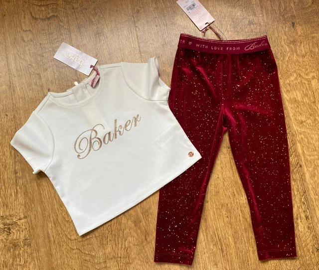 Ted Baker 3-4 years logo top sparkly leggings outfit set  RRP £38 BNWT designer