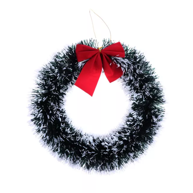 Christmas Reef Wreaths Front Door White Border Pine Tree Decor