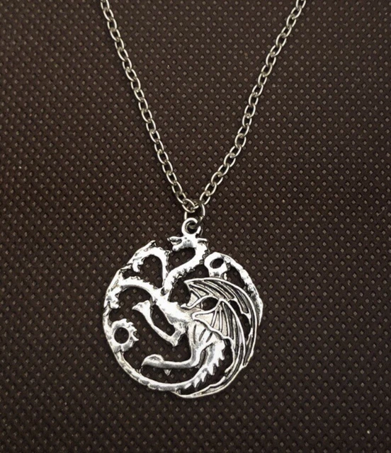 Pendentif Targaryen Double Plaque – Acier Inoxydable, House Of Dragon