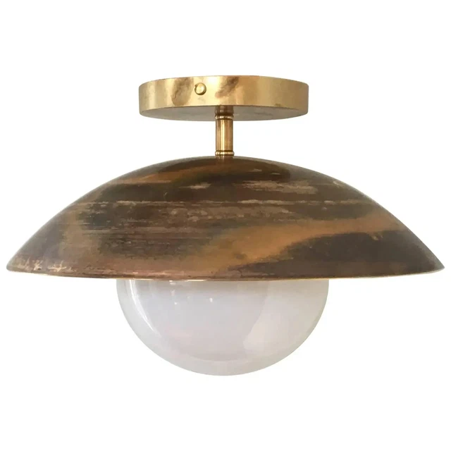 Lampe Applique Liberty – Abat-jour Laiton – Pour Pièces / Ne Fonctionne Pas