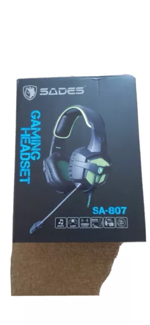 Auricular Microfono Headset Pc Gamers Sades Sa-807 Xbox Ps4 - Sades