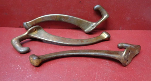 3 Vintage Cast Iron Hook Hall Tree Hat Rack Wall