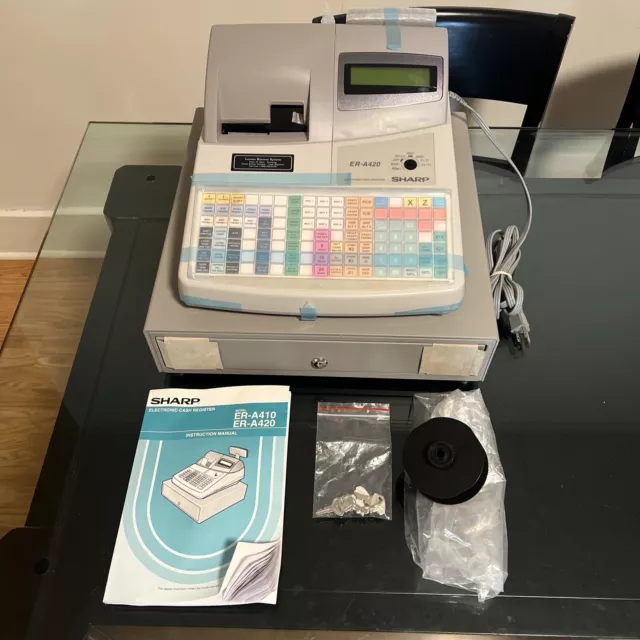 Sharp Er-A420 Electronic Cash Register With Keys - New Without Box - Unused!