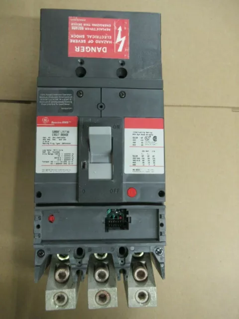 GE SGLL36AT0400, 400 Amp MAX, 600 Volt, 3 Pole, Circuit Breaker- WARRANTY