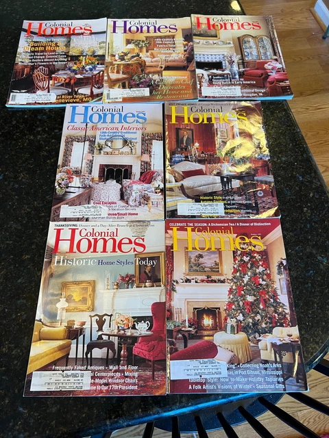 Colonial Homes Magazines, Lot of 7 Full 1997 Yr Feb April June Aug Sept Nov Xmas Colonial Homes Magazines, Lot of 7 Full 1997 Yr Feb April June Aug Sept Nov Xmas
