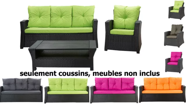 Coussins pour salon de jardin rotin, Coussins d'extérieur, Coussins de banc