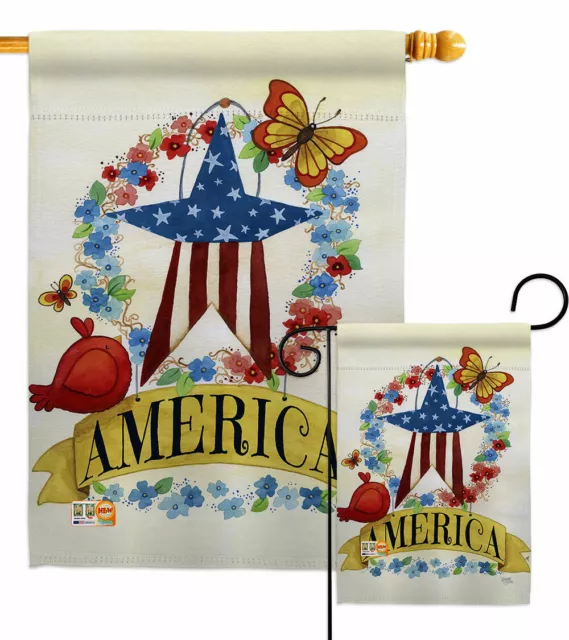America Banner Star Garden Flag and Stripes Patriotic Decorative Gift Yard House