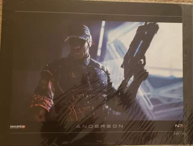 Mass Effect 3 Anderson Lithograph Signed & Numbered  384/500