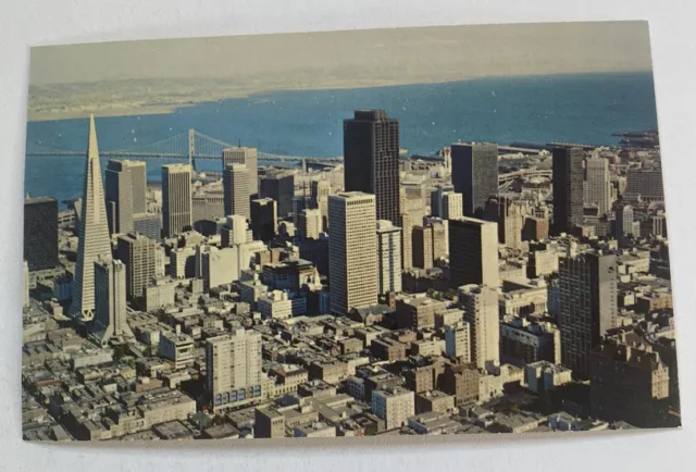 Vintage Postcard~ Aerial View of Financial District~ San Francisco California CA