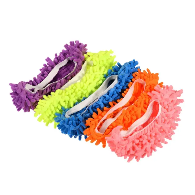 10pcs Cleaning Shoes Cover Multifunction Chenille Microfiber Mop Slippers
