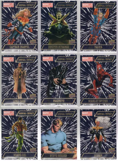 Marvel Annual 2022 Complete Annual Impact Chase Card Set AI1-10