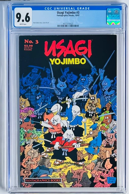 Usagi Yojimbo #3 CGC 9.6-Usagi Yojimbo Does His Thing! Stan Sakai Cover & Art!!!
